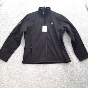 Lyft 1K Driver Black Full-Zip Jacket Womens XL Fleece Lining Outerwear